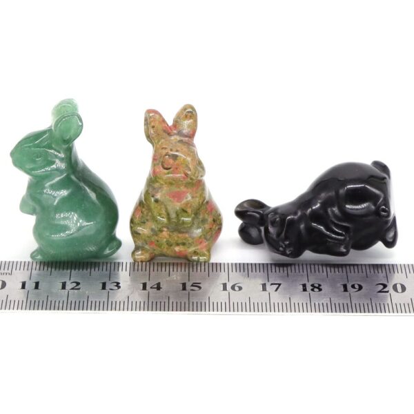 , Gemstone Rabbit Figurines