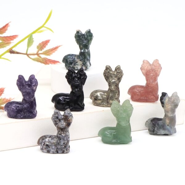 , Gemstone Deer Figurines