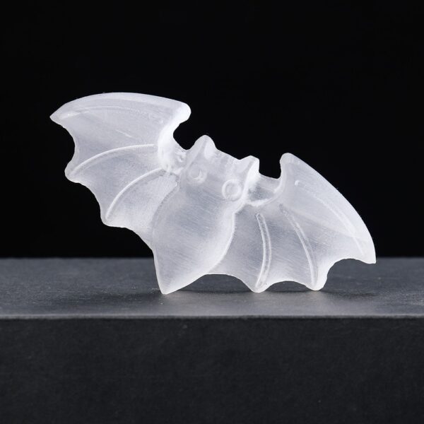 , Satin Spar Bat Carvings