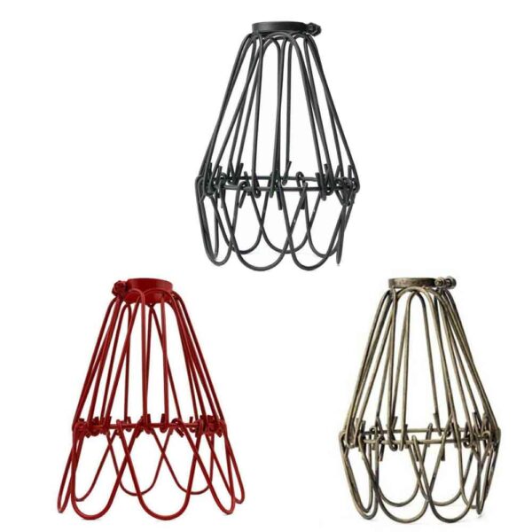 , Water Lily Iron Wire Cage Lamp – Vintage Style Industrial Lighting