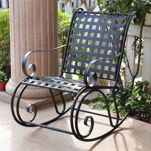 Mandalay Iron Rocking Chair, Mandalay Iron Rocking Chair – Stylish and Durable Outdoor Furniture
