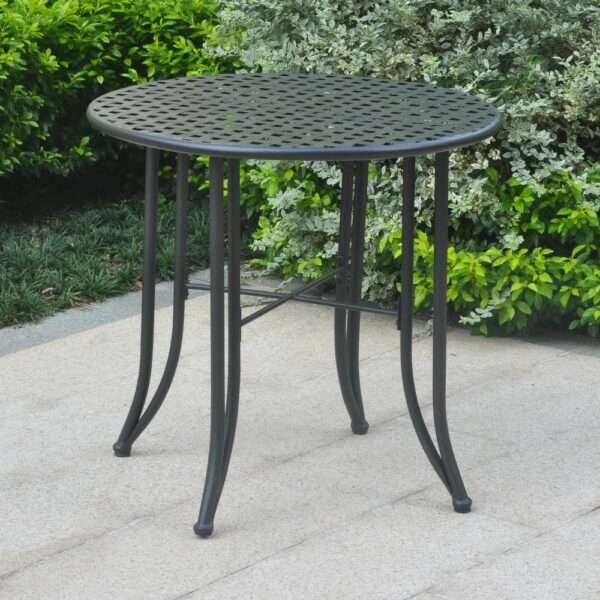 , Mandalay Iron Patio Bistro Table – Elegant and Durable Outdoor Furniture