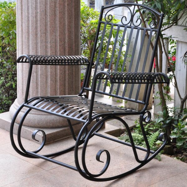 rocking chair, Tropico Iron Rocking Chair – Outdoor Relaxation Essential