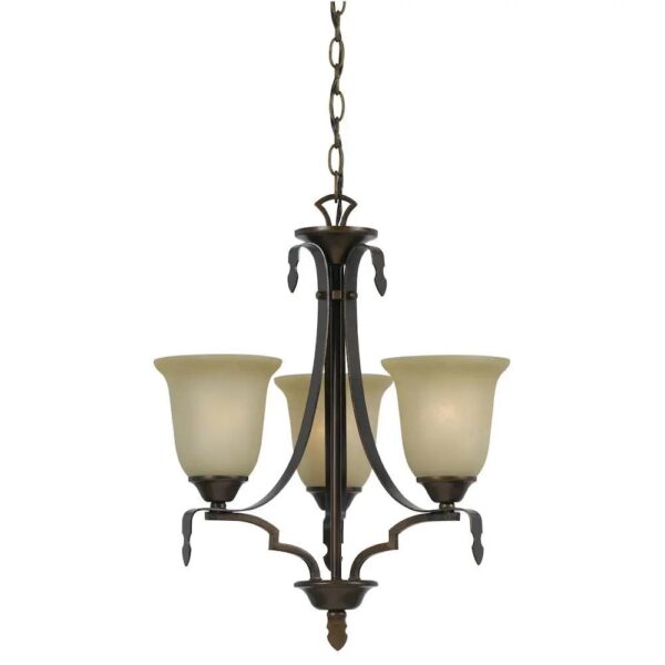 , Elegant Iron 3-Light Chandelier – Perfect Lighting Fixture for Your Home