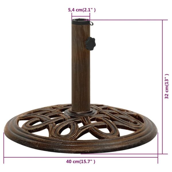 umbrella base, Umbrella Base Bronze 15.7″x15.7″x12.6″ Cast Iron – Sturdy and Stylish Outdoor Umbrella Stand