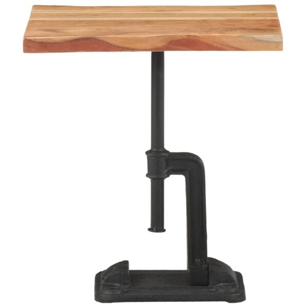 Acacia Wood, Elegant Acacia Wood &amp; Cast Iron Side Table | Durable &amp; Weather-Resistant