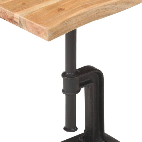 Acacia Wood, Elegant Acacia Wood &amp; Cast Iron Side Table | Durable &amp; Weather-Resistant