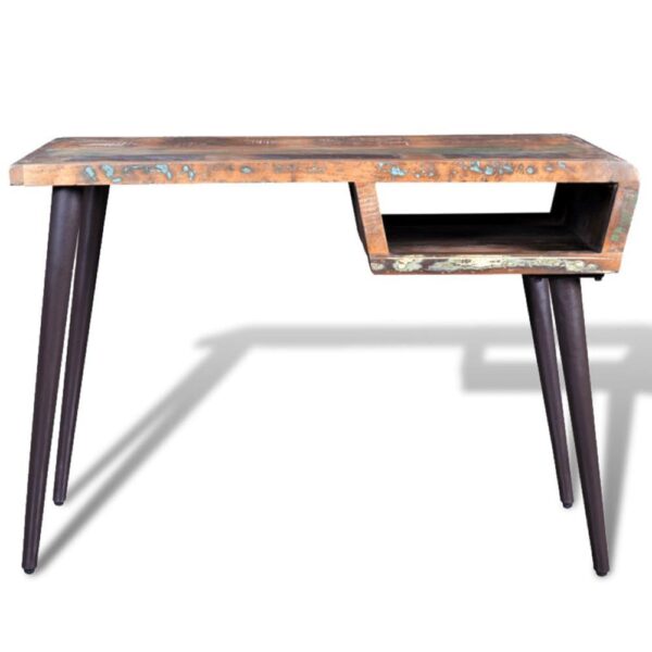 , Premium Reclaimed Wood Desk with Iron Legs | Handmade Craftsmanship