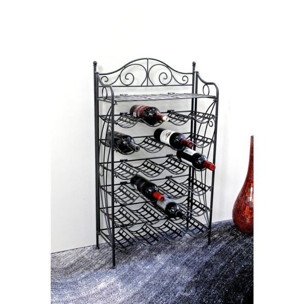 , Iron 24-Bottle Wine Rack – Stylish and Functional Wine Storage