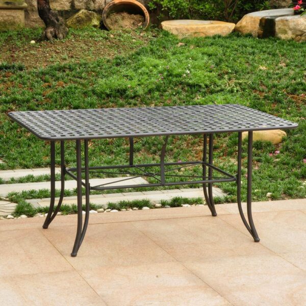 , Mandalay Iron 60-Outdoor Dining Table – Elegant Patio Furniture