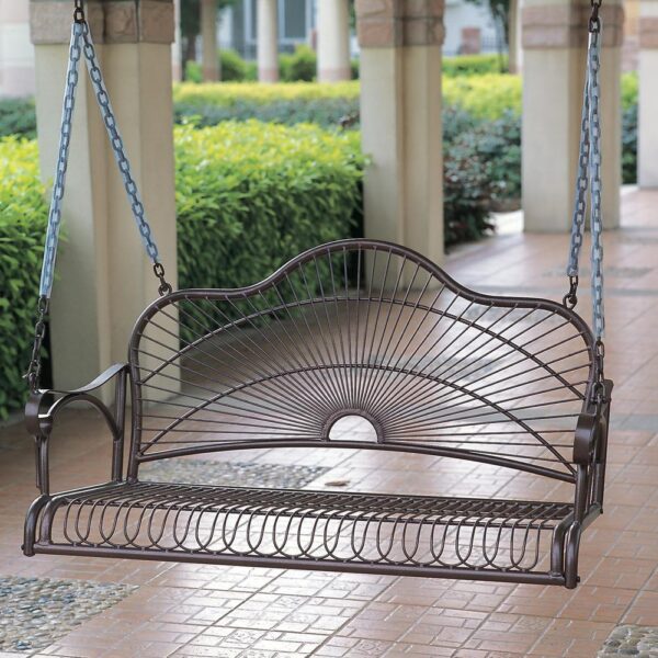 , Sun Ray Iron Swing – Elegant and Durable Outdoor Swing
