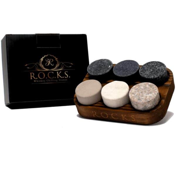 Rocks Whiskey Chilling Stones, The Original ROCKS Whiskey Chilling Stones – Premium Handcrafted Granite Set