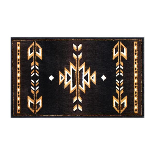 , Amado Collection Southwestern 2′ x 3′ Brown Area Rug – Stylish Accent Rug for Living Room, Bedroom, and Entryway