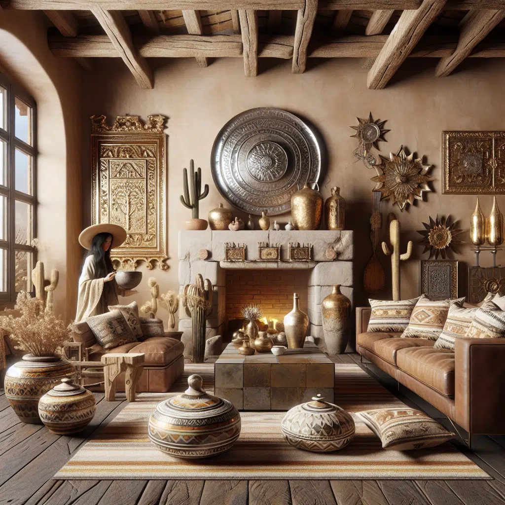 , The Allure of Gold and Silver Accents in Southwestern Interior Design
