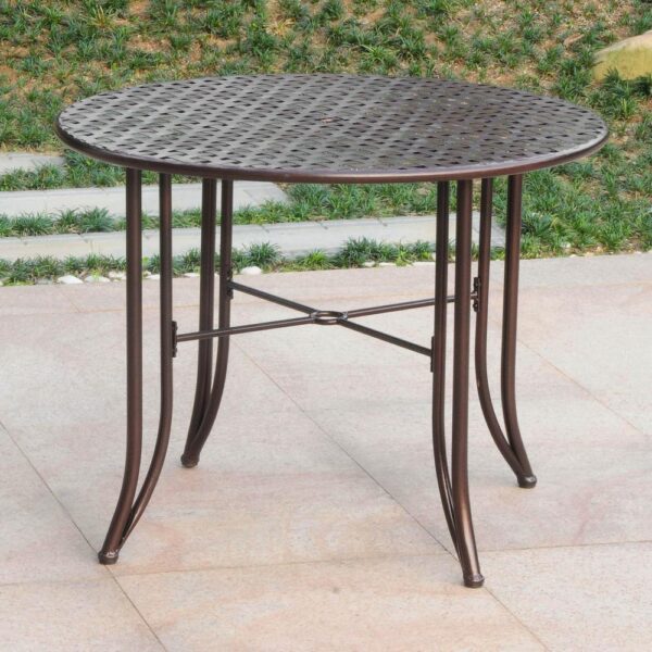 , Mandalay Iron Outdoor 39″ Dining Table – Elegant and Durable | Shop Now