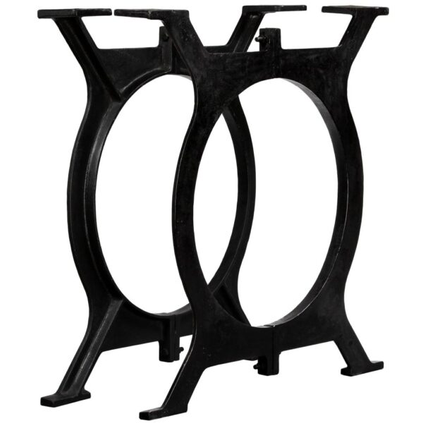, Dining Table Legs – Industrial Style O-Frame Cast Iron
