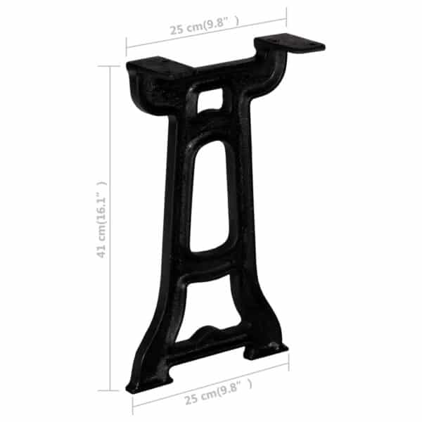 , Bench Legs – Industrial Style Y-Frame Cast Iron Legs (2 pcs)