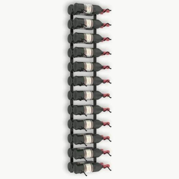 , Wall-mounted Wine Rack for 24 Bottles – Black Iron | Modern Design, Durable &amp; Easy to Assemble