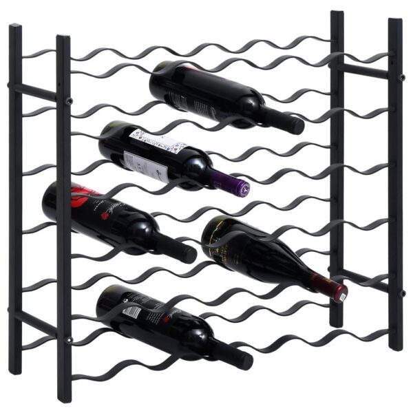 , Wine Rack for 36 Bottles Black Iron – Sturdy and Stylish Storage for Your Wine Collection