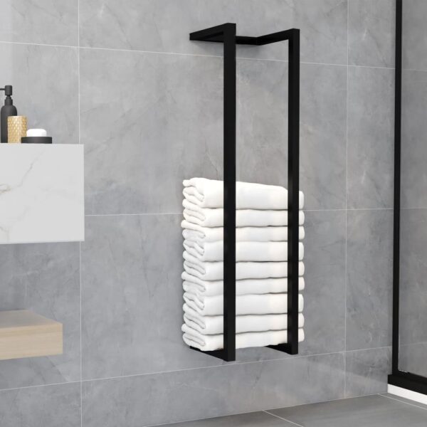, Towel Rack Black 9.8″x7.9″x37.4″ Iron – Sturdy &amp; Stylish | Shop Now