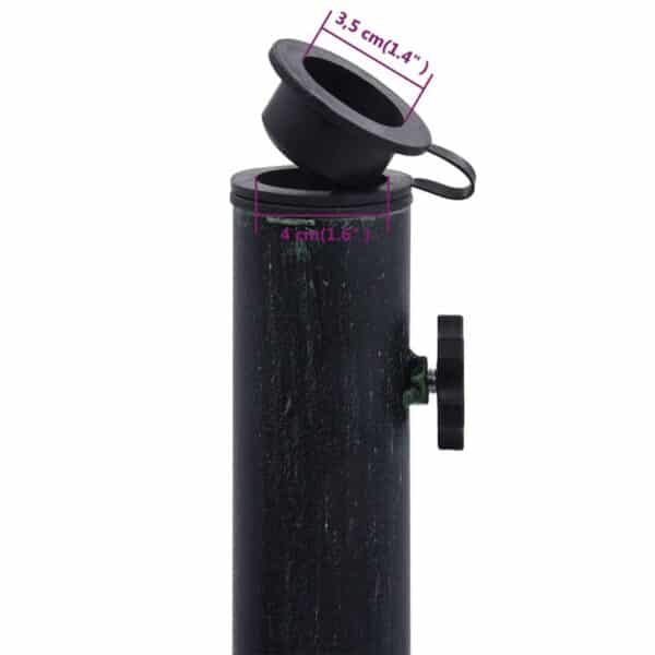 , Umbrella Base Green 19.8 lbs 15.7″ Cast Iron – Sturdy and Stylish Outdoor Umbrella Holder