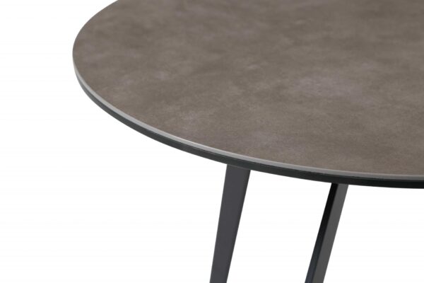 , 20 X 20 X 20 Black Ceramic Iron Side Table