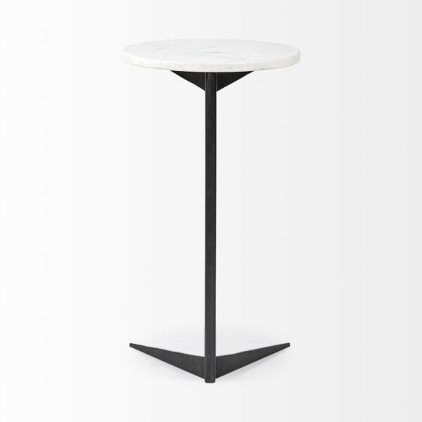 , Elevate Your Decor with the White Marble Round Top Accent Table