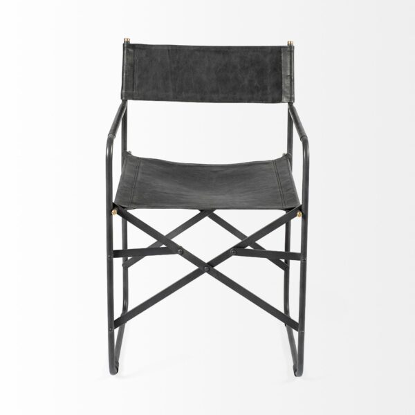, Black Leather With Black Iron Frame Dining Chair – Modern Design, Sturdy Construction | Your Perfect Dining Companion