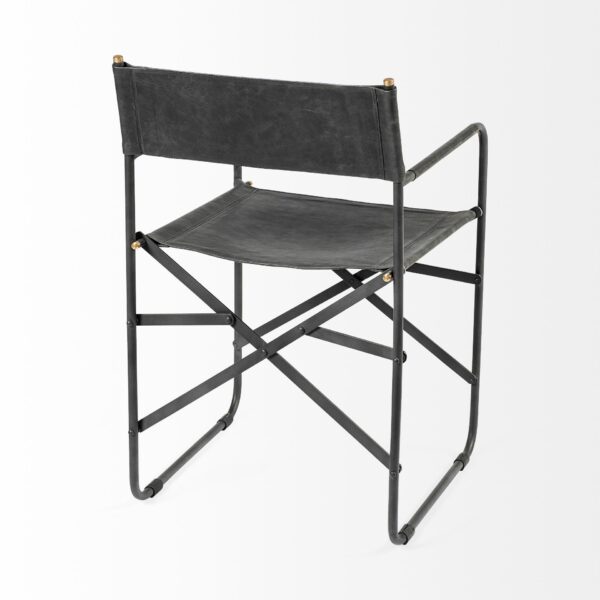 , Black Leather With Black Iron Frame Dining Chair – Modern Design, Sturdy Construction | Your Perfect Dining Companion