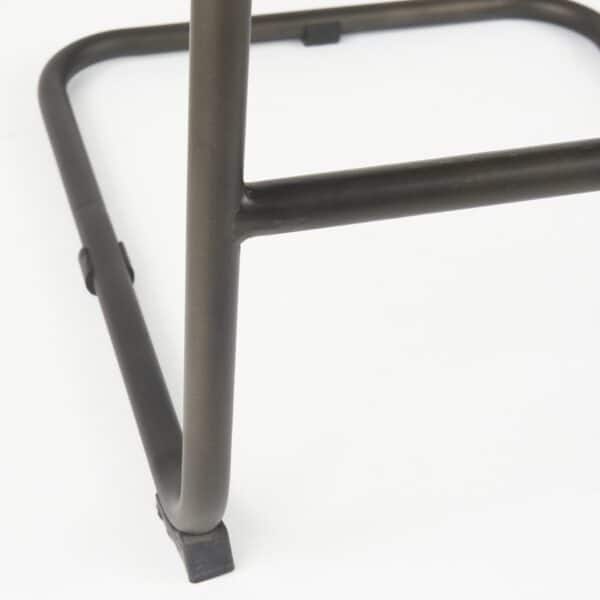 , Black Leather Iron Framed Bar Stool – Industrial Design with Modern Utility