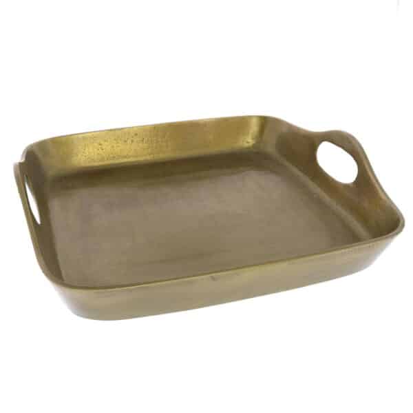 , Jumbo Gold Cast Iron Serving Tray – Elegant and Versatile | Perfect for Dinner Parties