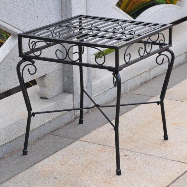 , Tropico Iron Side Table – Stylish Outdoor Furniture for your Deck or Patio