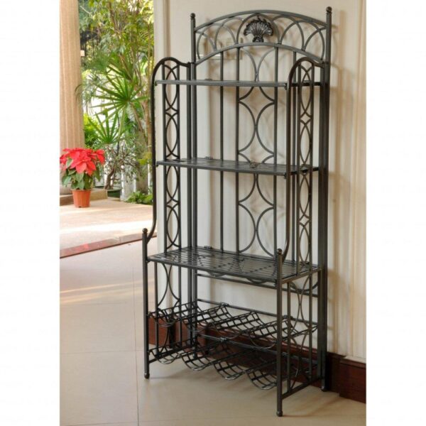 , Iron 5-Tier Bakers Rack – Elegant and Versatile Storage Solution for Your Home