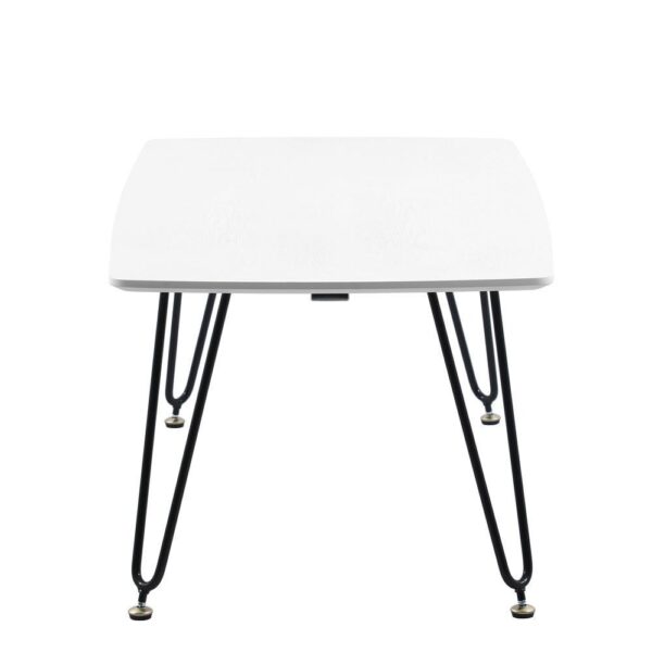 , LeisureMod Elmwood Modern Wood Top Coffee Table – Durable and Stylish