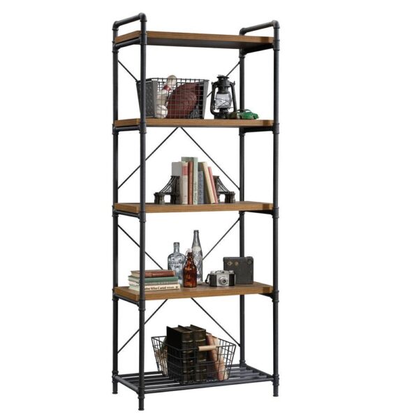 , Iron City Tall Bookcase – Industrial Style and Rustic Charm for Your Home