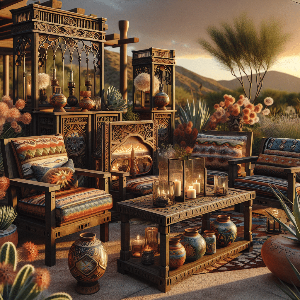 , Nature Meets Craftsmanship: Southwestern Inspired Outdoor Furniture and Accents