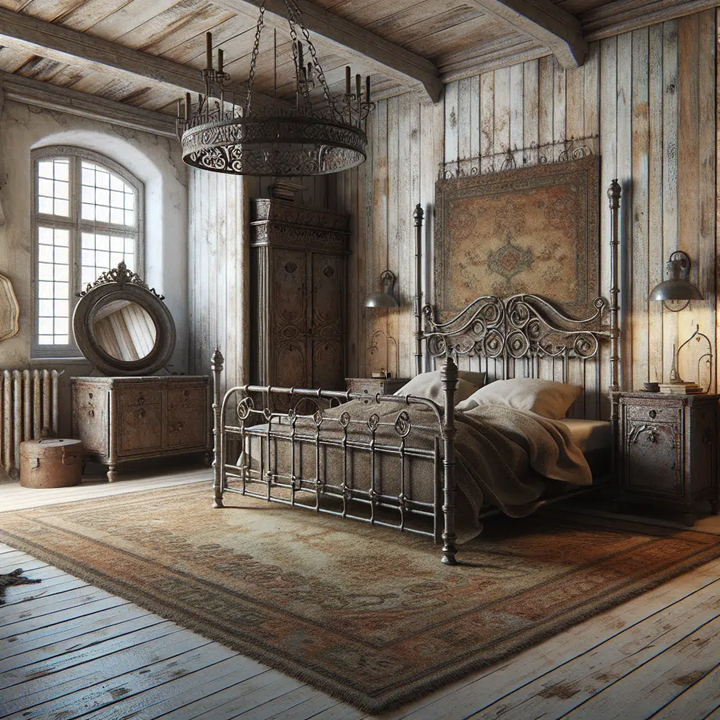 , Iron Bedroom Furniture, and the rustic bedroom look
