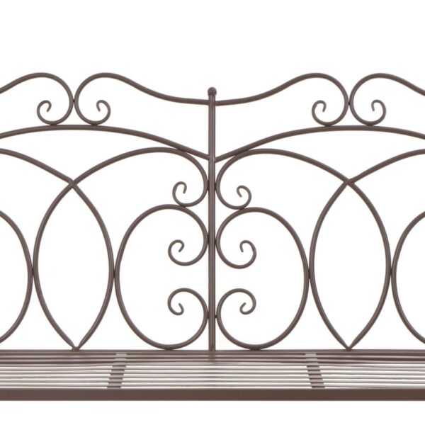 , Patio Bench 40.9″ Iron Antique Brown – Elegant and Durable Outdoor Furniture