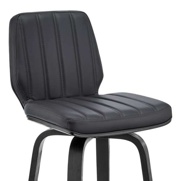 keyword: Swivel Bar Height Chair, 42″ Gray Faux Leather and Iron Swivel Bar Height Chair