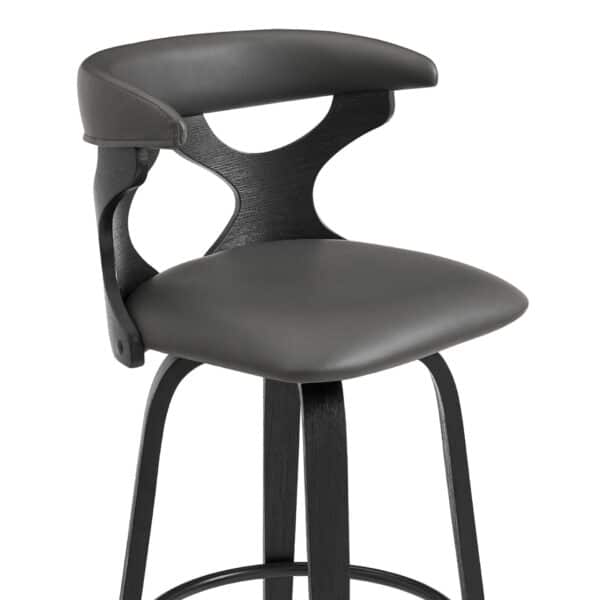 keyword: Swivel Counter Height Bar Chair, 36″ Gray Faux Leather Swivel Bar Chair