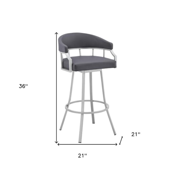 keyword: Bar Chair, Slate Grey Swivel Bar Chair