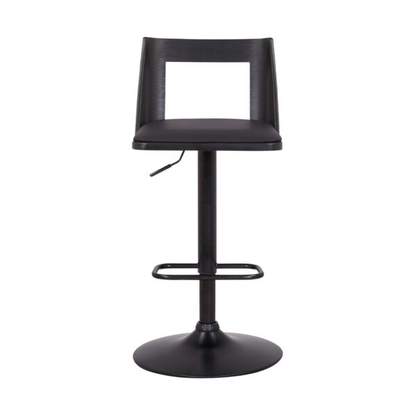 keyword: bar chair, 42″ Black Faux Leather Bar Chair