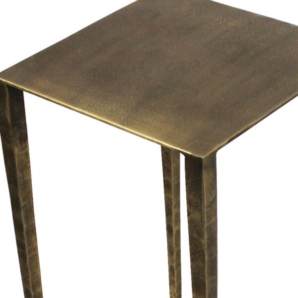 , 24″ Brass Iron Square End Table – Stylish, Versatile, and Functional