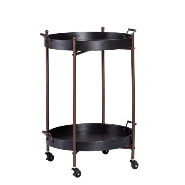 end table, 29″ Black Round End Table