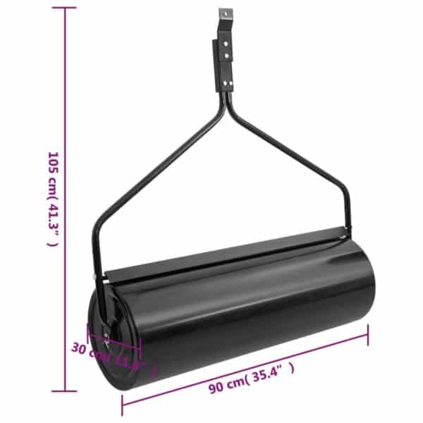 , Garden Lawn Roller Black 16.6 gal Iron – Sturdy and Convenient Gardening Tool