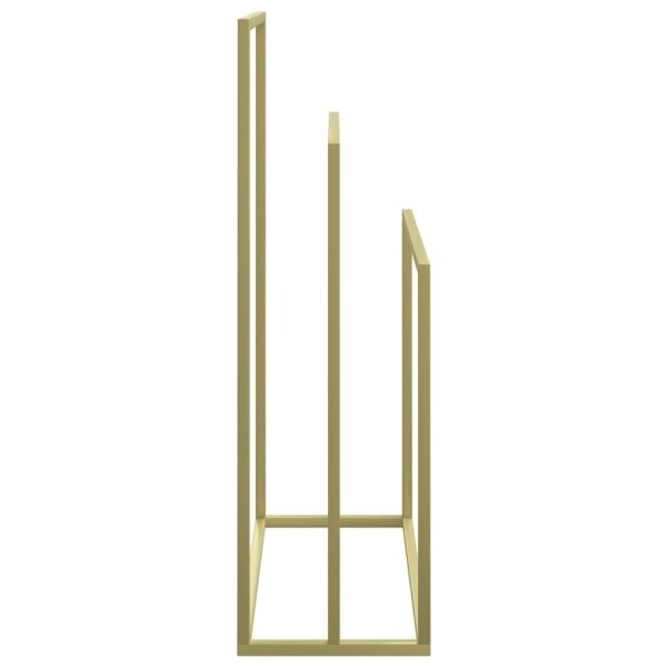 , Freestanding Towel Rack Gold 18.9″x9.4″x31.1″ Iron – Stylish Bathroom Storage Solution