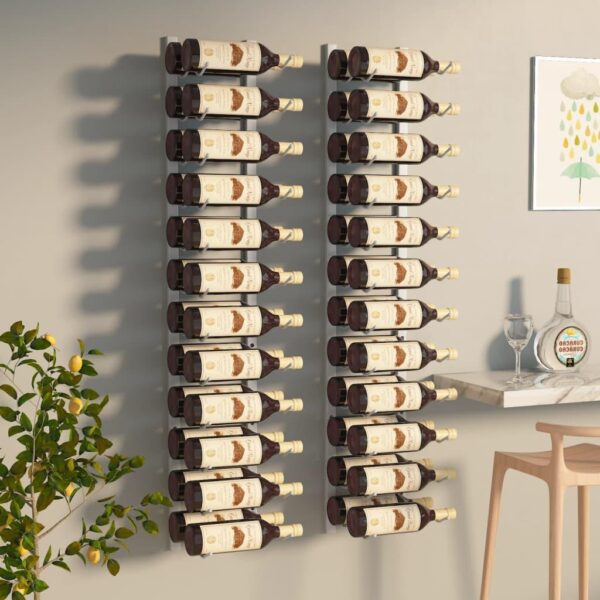 , Wall Mounted Wine Rack for 24 Bottles – Convenient and Stylish Storage Solution