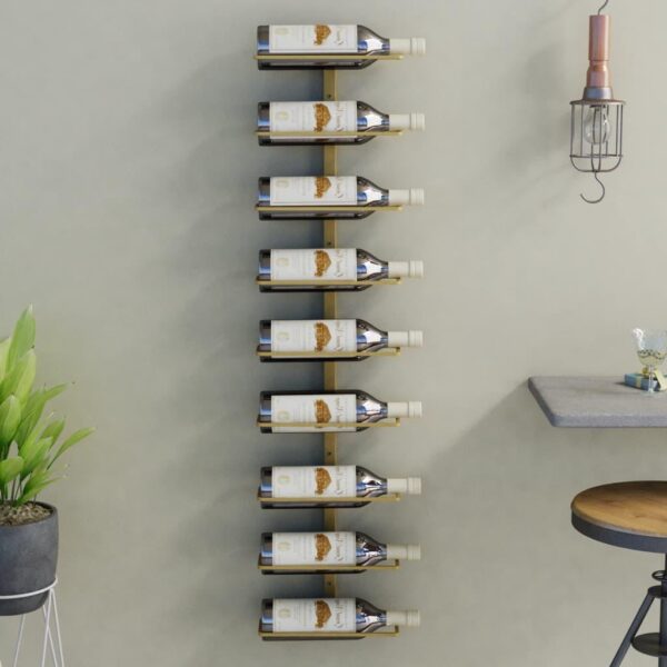 Wall-mounted Wine Rack, Modern Gold Iron Wine Rack