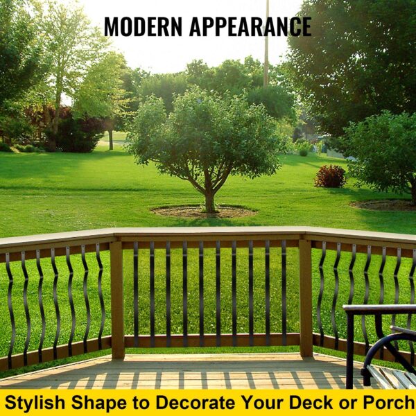 , Deck Balusters – 51 Pack Metal Deck Spindles for Stylish Outdoor Stair Deck Porch
