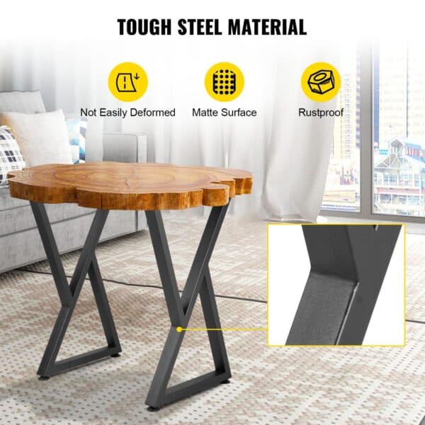 , Metal Table Legs – Heavy Duty Z Shape Desk and Bench Legs